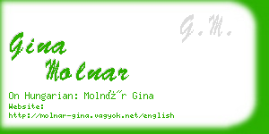 gina molnar business card